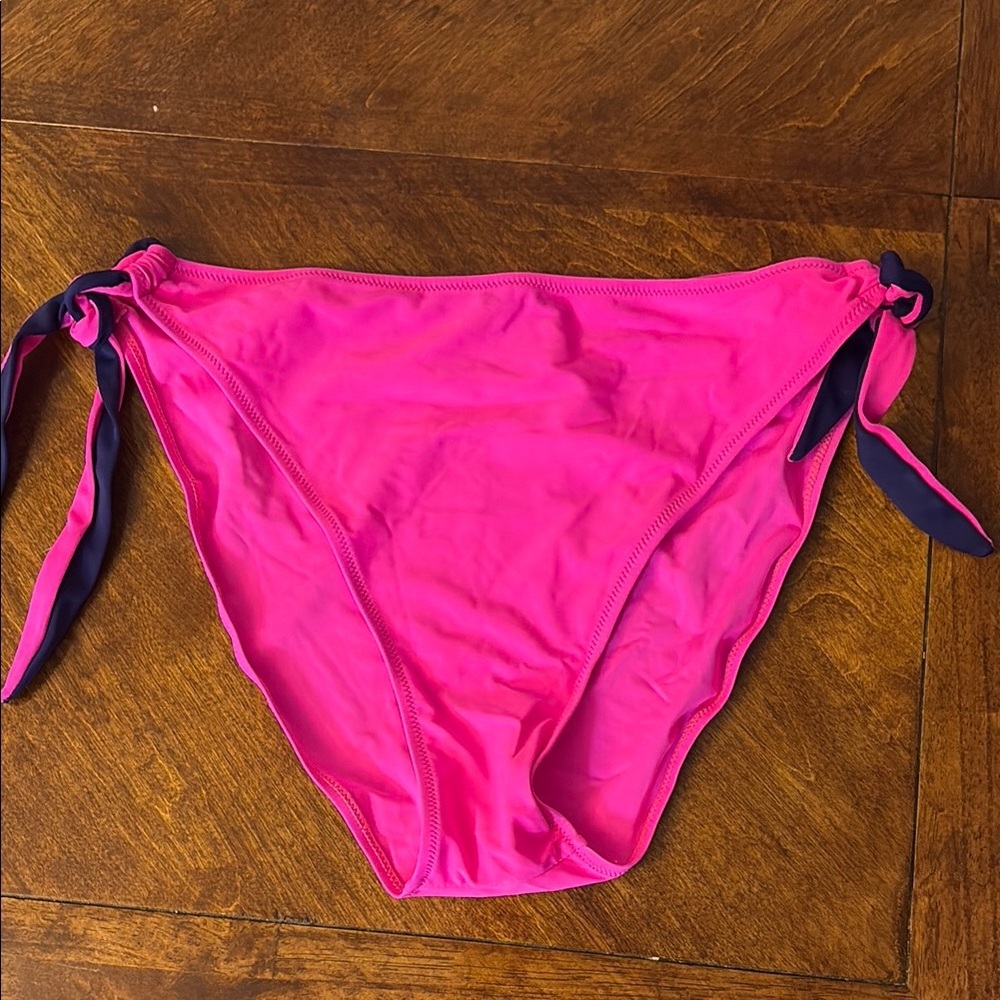 Pink Bikini Bottom with Side Ties